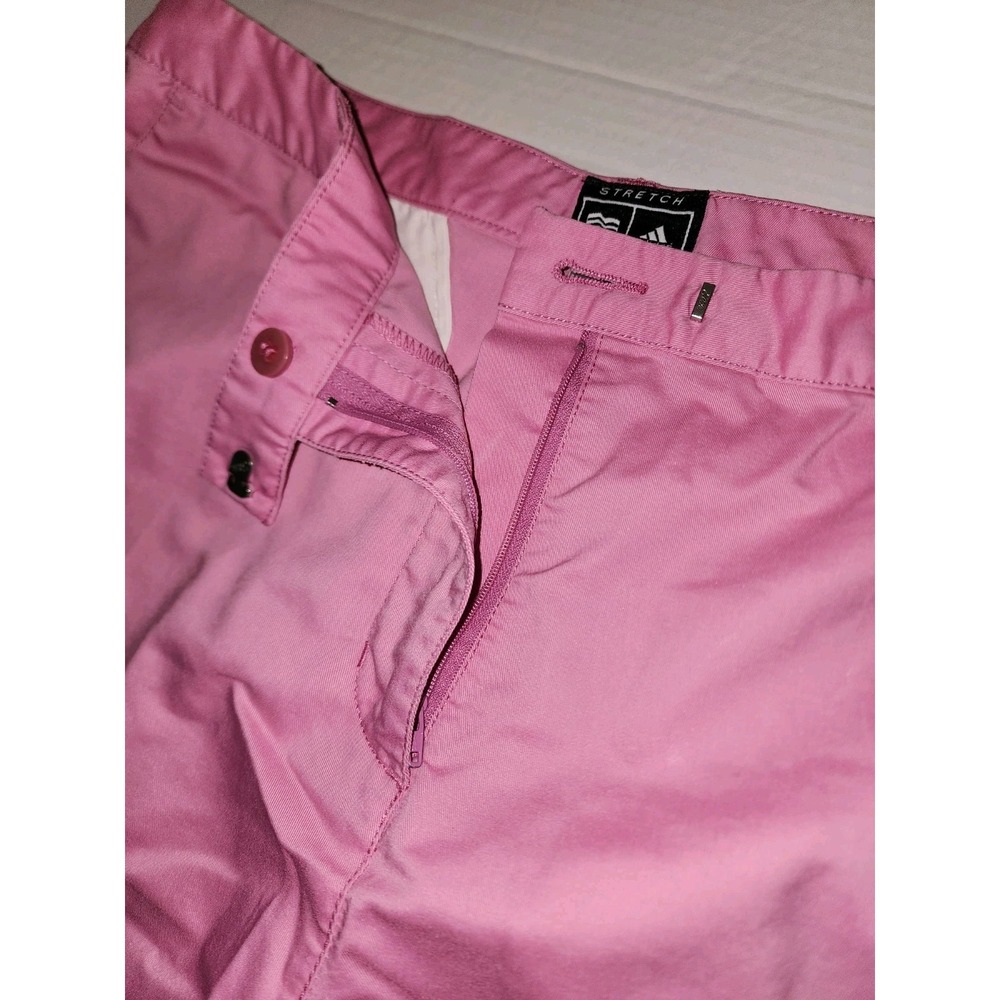Women's Adidas Stretch Chino Golf Shorts Size 14 Pink, Barbiecore, Preppy - Picture 5 of 8